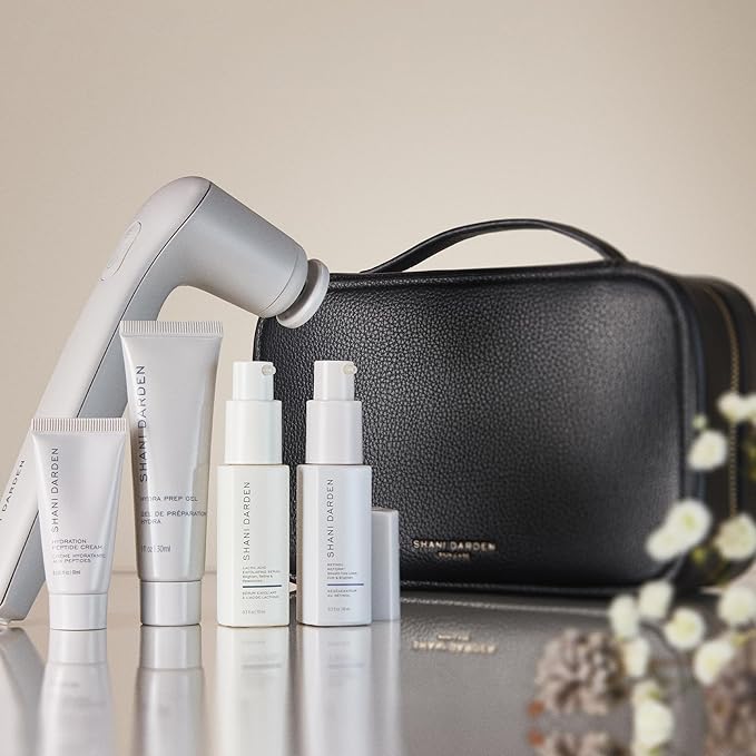 SHANI DARDEN SKINCARE Sculpt & Firm Travel Kit, Facial Sculpting Wand, Attachments, Retinol Reform & Lactic Serums, Peptide Cream & Pep Gel, 7 Items-BrightBean Baby