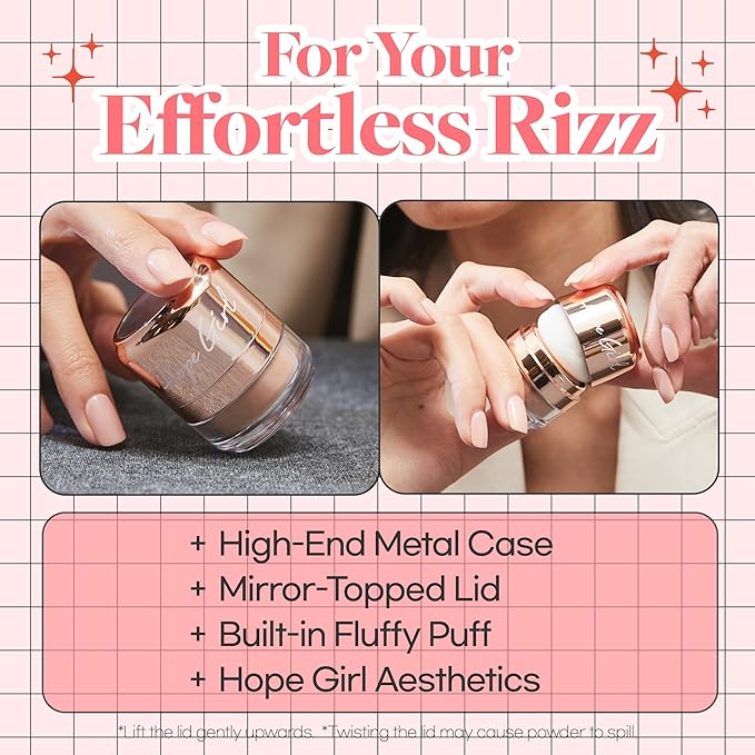 Hope Girl 3D Powder Blusher 0.17oz | Skin-Loving Korean Mini Blush for Cheeks and Eye Makeup w/Allantoin | K Beauty Cool Toned Vibrant Sunkissed Fine Powder Makeup Blush Cosmetics (#02 Coral Stone)-BrightBean Baby