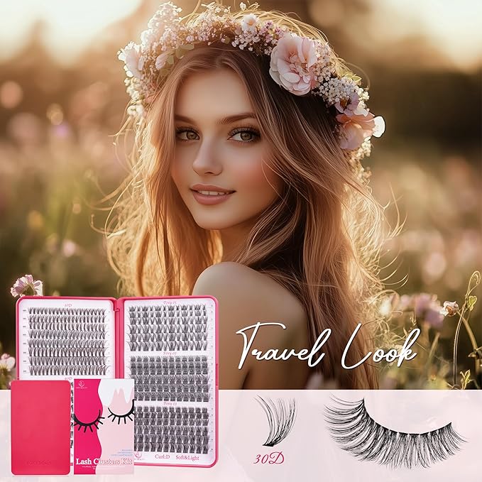 Foxy Beauty Wispy Lash Clusters - 536Pcs Natural 8-16MM EyeLash Clusters 30D 40D & Foxy Lashes For Natural Look D Curl Lash Clusters For DIY Lashes At Home-BrightBean Baby
