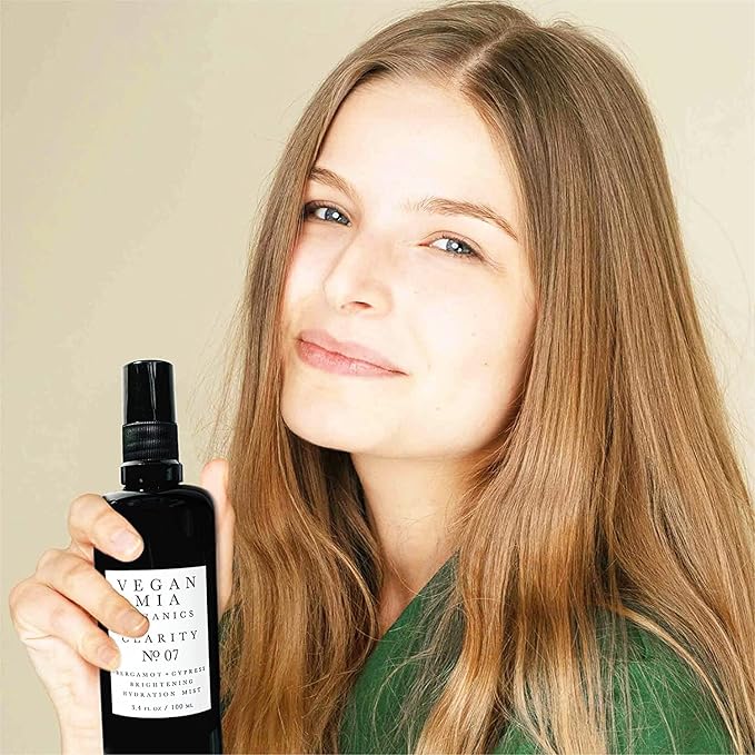 USDA Organic Clarity Balancing Face Mist - Hydrating Rose Water Facial Spray Suitable For All Skin Type Face Moisturizer, Setting Spray for Makeup & Face Primer, 3.4 oz-BrightBean Baby
