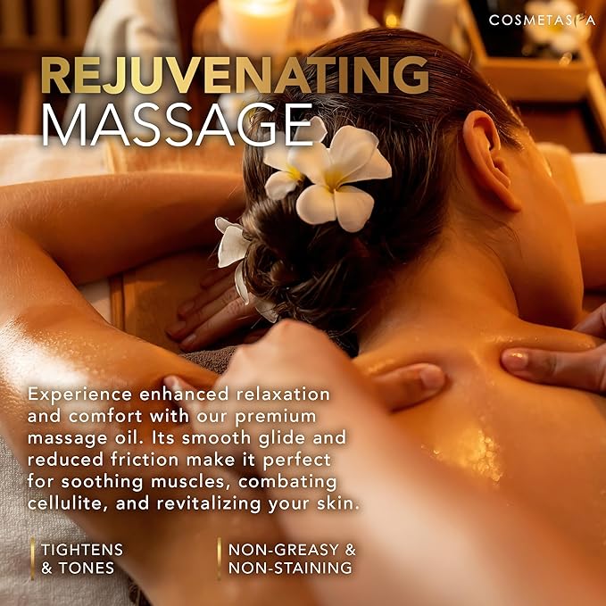 Cellulite Massage Oil, Gel & Mitt - Natural Hot Cream Massage Gel, Oil & Massager - Firm, Tone, Tighten & Moisturize Skin. Soothes Muscles (8.8 oz.)-BrightBean Baby