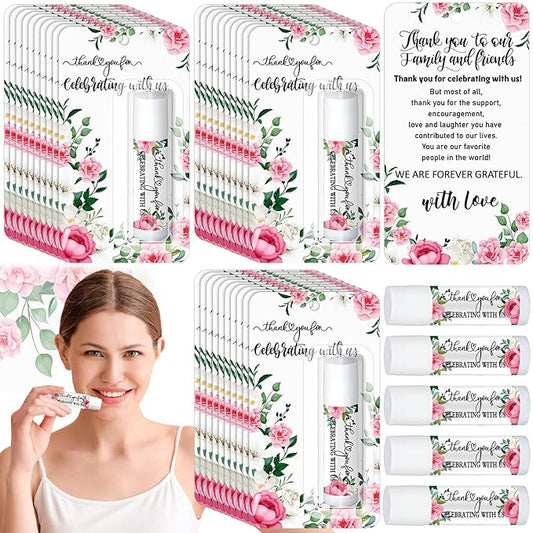 30 Pack Thank You Gift Lip Balm Bulk Bridal Shower Favors Bridal Shower Favor Lip Care Set Bachelorette Party Favors Baby Shower Favor Thank You Appreciation Gift for Guest Basket Gift Stuffer-BrightBean Baby
