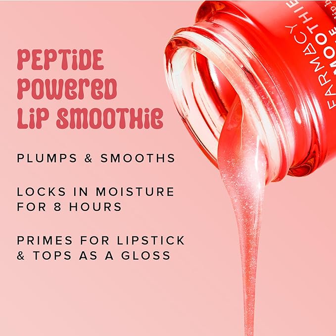 Farmacy Peptide Lip Balm - Lip Smoothie Hydrating Lip Balm with Vitamin C to Visibly Plump + Smooth Lip Lines - Nourishing Lip Treatment with a High-Gloss Finish - Apple (10g)-BrightBean Baby