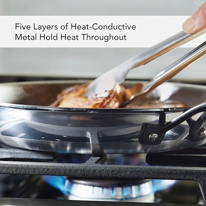 KitchenAid 5-Ply Stainless Steel Frying Pan Set - 8.25" & 10" (Polished)