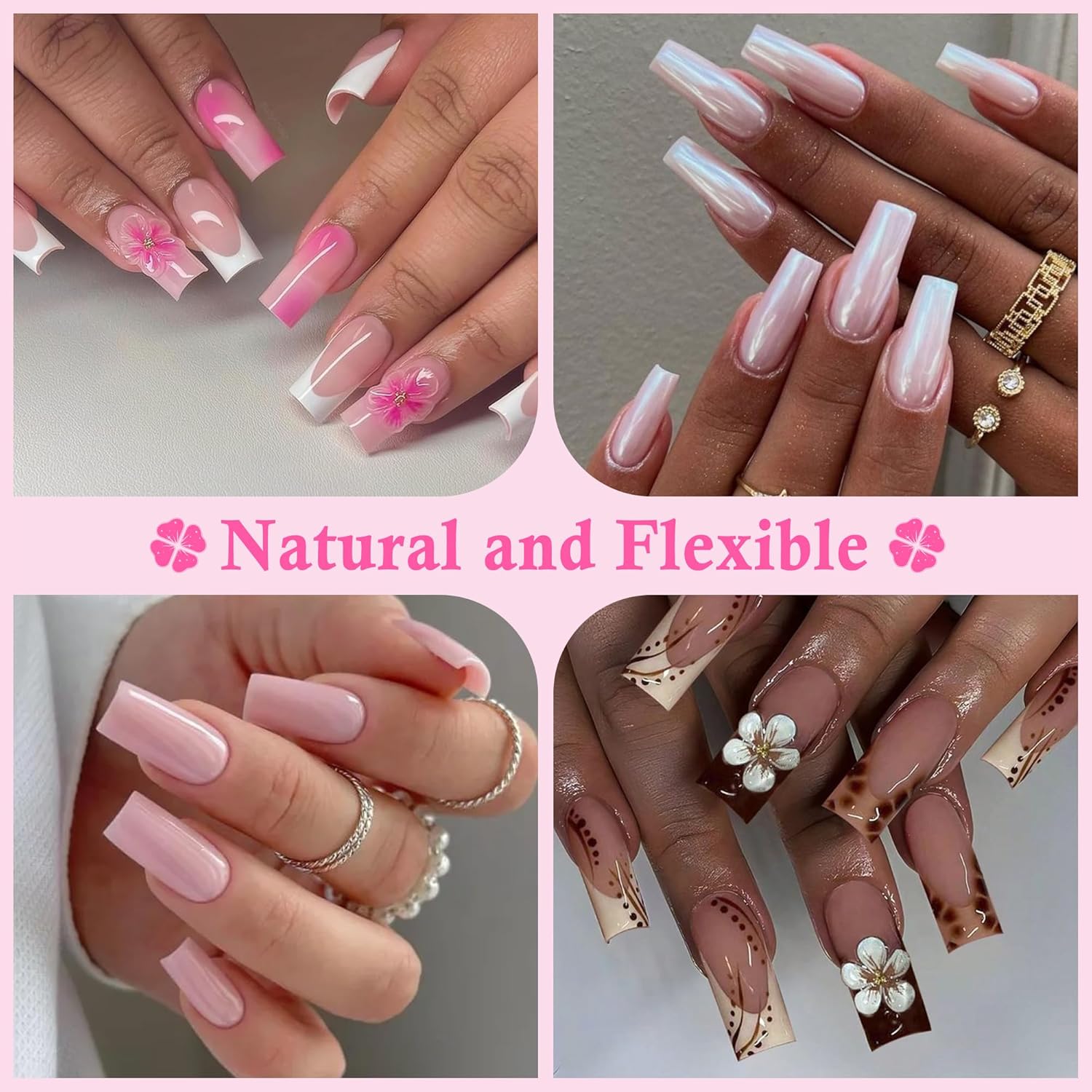 Nail Tips Square: 504pcs Pre-etched Square Press on Nails Clear Full Cover Fake Nails for French Nail Extension Salon Home DIY 12 Sizes Gel Tips-BrightBean Baby