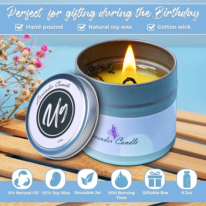 Spa Kit for Women - Spa birthday gifts for women - Relaxing Spa kit Basket- Self Care Package for women - lavender Relaxing Spa Gift Set - Spa Gift Set for Women, Sisters and Mothers Day-BrightBean Baby