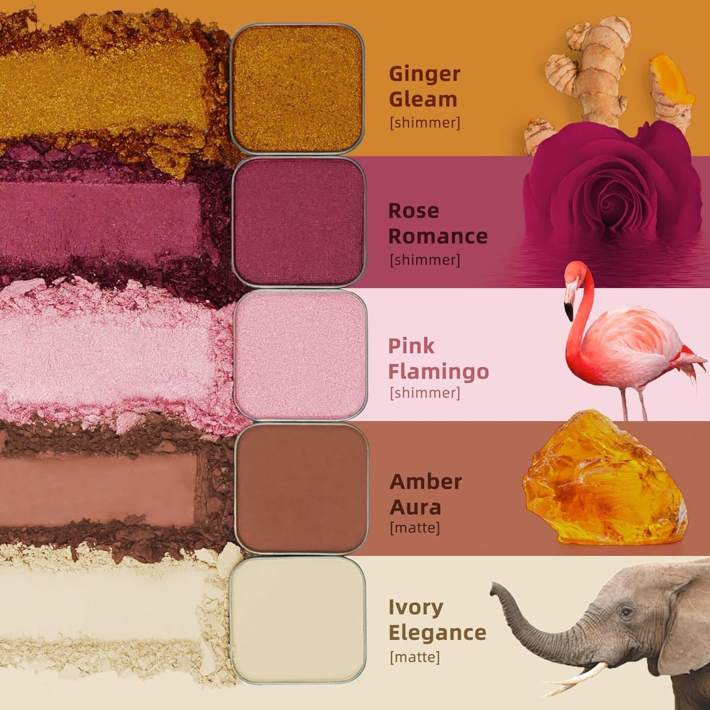 Shimmer Single Eyeshadow Refill – Plum Coloring, High Pigment, Long-lasting, No Fallout – Single Pan with Metal Base, Compatible with Magnetic Palettes – Eyeshadow Pan for DIY Makeup-BrightBean Baby