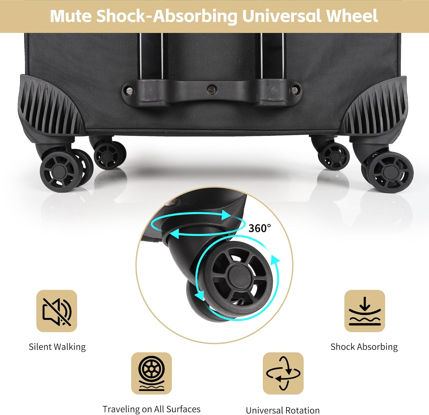 Rolling Makeup Bag Professional Makeup Artist Bags 2 in 1 Cosmetics Case Extra Large Trolley Travel Case with 360° Swivel Wheels and Adjustable Dividers-BrightBean Baby