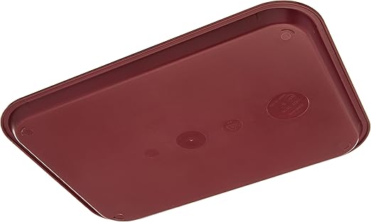 Carlisle FoodService Products CT121661 Cafe Standard Plastic Cafeteria/Fast Food Tray, NSF Certified, BPA Free, 16" Length x 12" Width, Burgundy (Pack of 24)