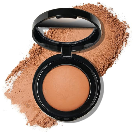 LAURA GELLER NEW YORK Baked Blurring + Setting Powder, Translucent Makeup Setting Powder For Soft-Focus Finish Minimize Fine Lines and Pores, Tan/Deep-BrightBean Baby