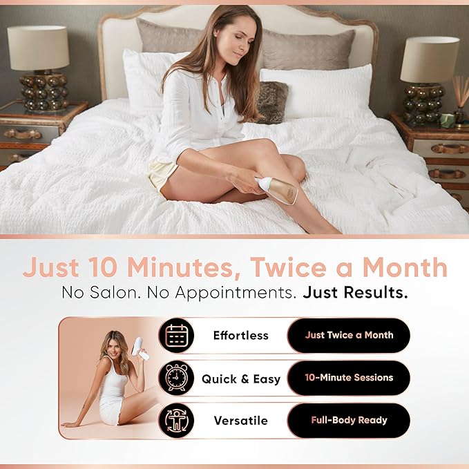 Sensica Cordless SensiLight PRO Rechargeable RPL Hair Removal Device – Permanent IPL for Women and Men – Painless, Unlimited Flashes, Wireless at-Home Body & Facial Hair Remover – XL Window 1.4x0.5-BrightBean Baby