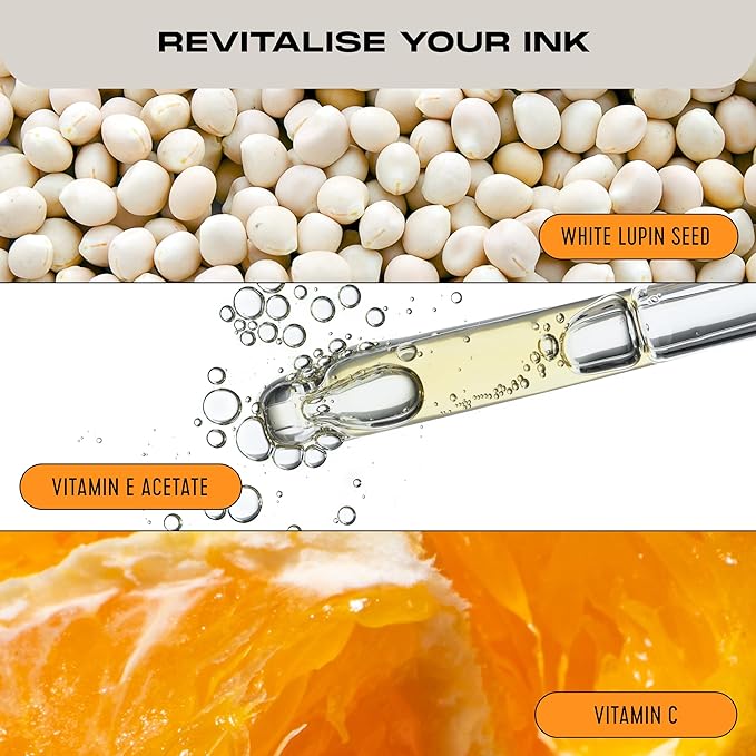 Stories & Ink Tattoo Care | HIGHLIGHTING BODY OIL for healed skin - Refreshes Faded Tattoos for Instant Tattoo Glow, 100 mL / 3.4 Fl Oz-BrightBean Baby