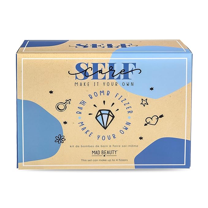MAD BEAUTY Make It Your Own Bath Bomb Set (Up to 4 Bath Bombs), Self-Care DIY Kit, Floral Fragrance Oil, Dried Flowers, Reusable Molds, & Instructions-BrightBean Baby