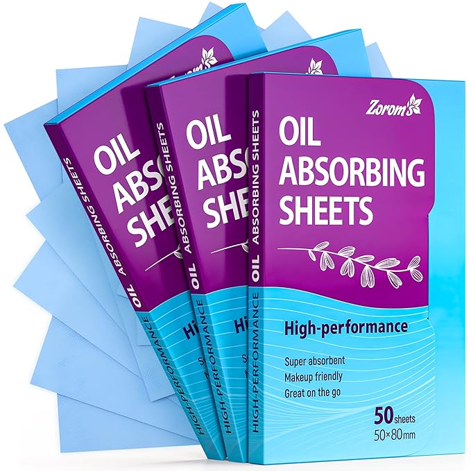Premium Oil Absorbing Sheets for Face - 3 pack (150 sheets) - Makeup Friendly Oil Blotting Sheets for Face - Blotting Papers for Face with Oily Skin-BrightBean Baby