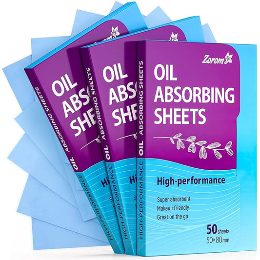 Premium Oil Absorbing Sheets for Face - 3 pack (150 sheets) - Makeup Friendly Oil Blotting Sheets for Face - Blotting Papers for Face with Oily Skin-BrightBean Baby