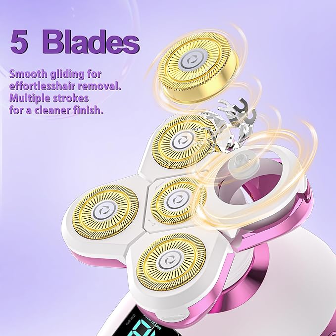 Electric Razors for Women Legs Travel : Rechargeable Waterproof Razor Trimmer for Womens - Dry Wet Electric Shaver for Women - Pro Portable Personal Body Shaver-BrightBean Baby