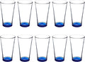 Libbey Pint Glass 16 oz. Set of 10, Bulk Pack - Beer Glasses, Heavy Duty Drinkware - Blue