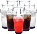 DISCOUNT PROMOS Arc Pint Glass 16 oz. Set of 10, Bulk Pack - Beer Glasses, Heavy Duty Drinkware - Purple