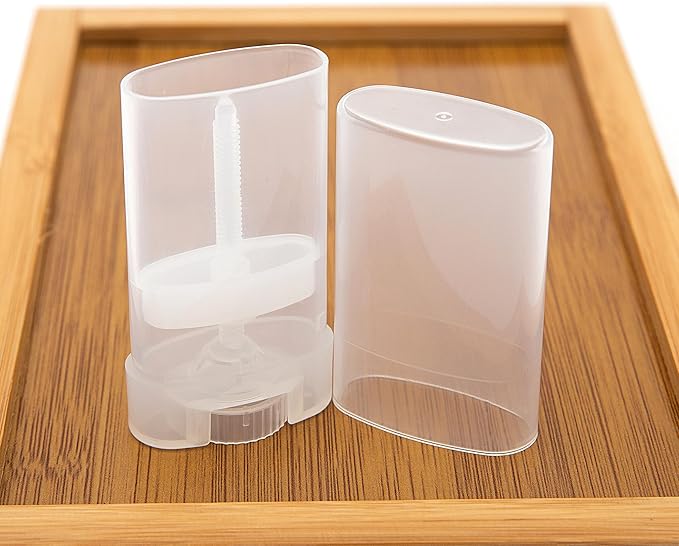 100PCS 15ML Transparent Empty Oval Deodorant Lip Lipstick Balm Tubes Containers for DIY Homemade Crayon Chapstick Holder-BrightBean Baby