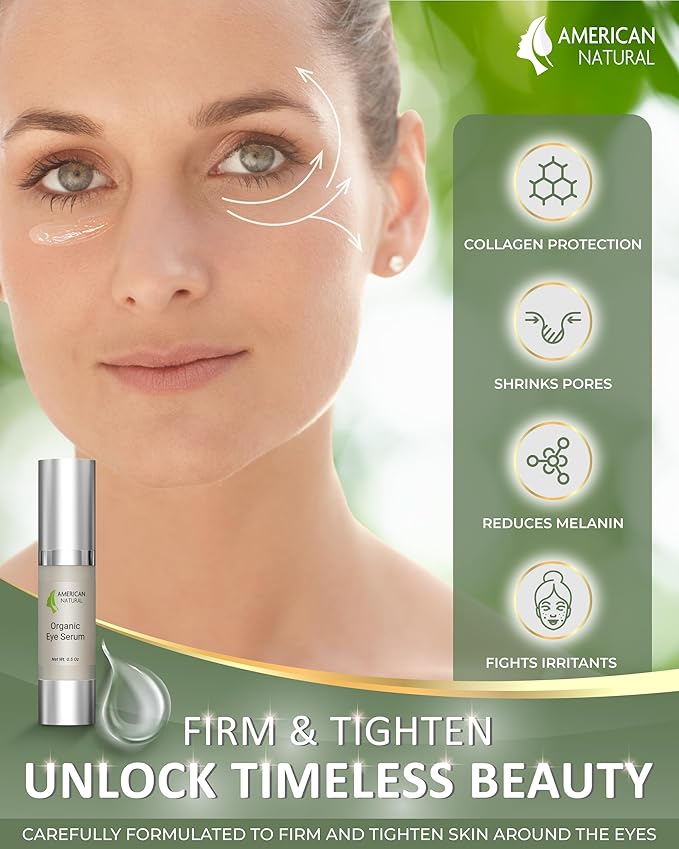 Blend Organic Eye Serum For Bags Under Eyes - Dark Eye Circle Remover with Eyebright Extract - Under Eye Serum For Dark Circles and Puffiness - Anti Aging Eye Cream For Women (0.5Oz)-BrightBean Baby