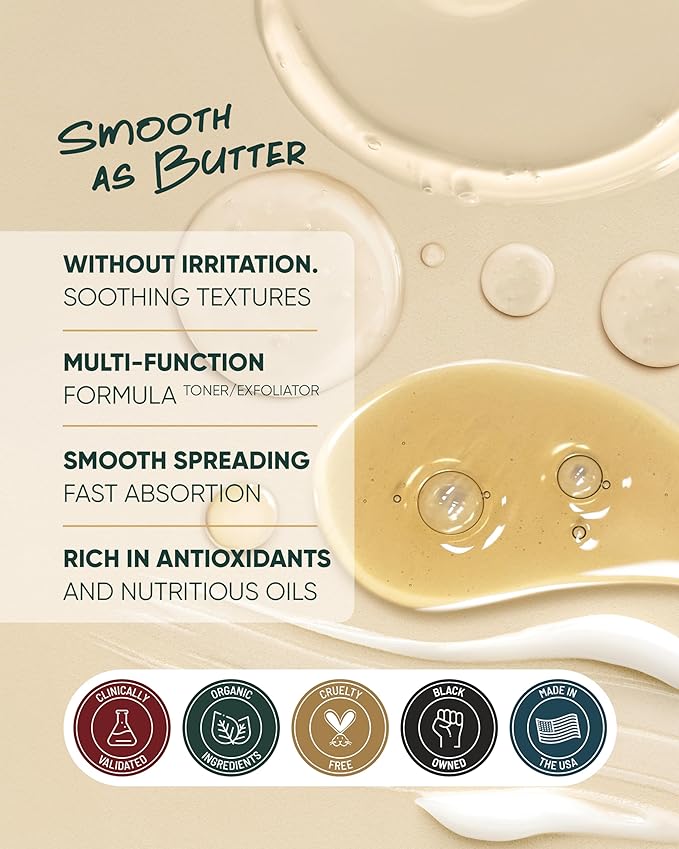 Buttah Skin Supreme Kit for Melanin Rich Skin | Facial Shea Butter 2 oz | Vitamin C Serum 1 oz | Cleanser 3.4 oz | Rosewater Toner 3.4 oz | Black Owned Skincare-BrightBean Baby