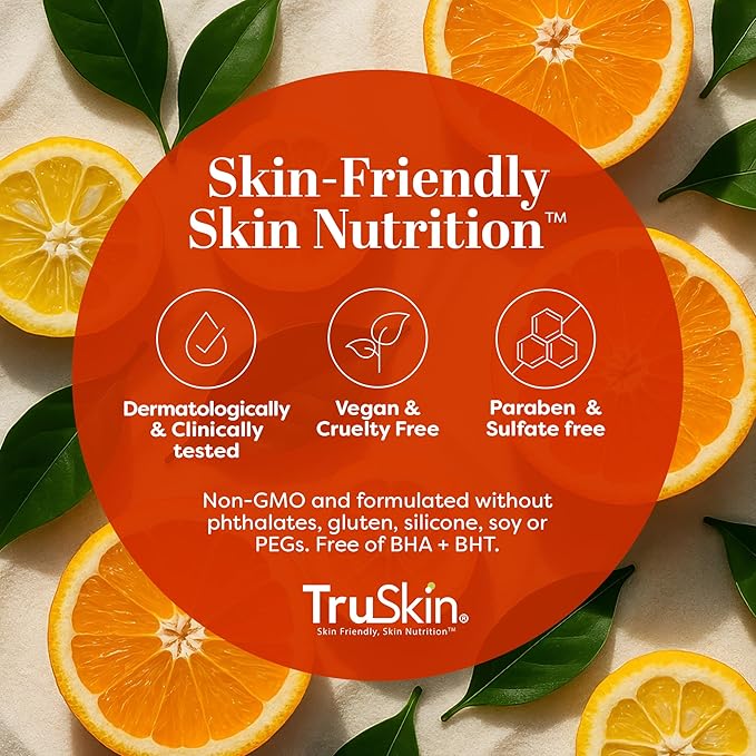 TruSkin Vitamin C Gentle Face Scrub - Brightening Daily Face Exfoliator for All Skin Types - Softens & Smooths Skin with Vitamin C, Yuzu Lemon, and Exfoliating Bora Bora White Sand - 4 Fl. Oz-BrightBean Baby