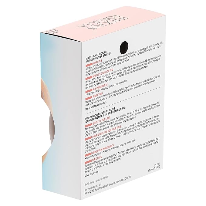 Physicians Formula Murumuru Butter Cheat Day Donut Bronzer, Lightweight, Cruelty-Free, For Sensitive Skin, Dark Shimmer Cream Bronzer, 0.38Oz, Sprinkles-BrightBean Baby