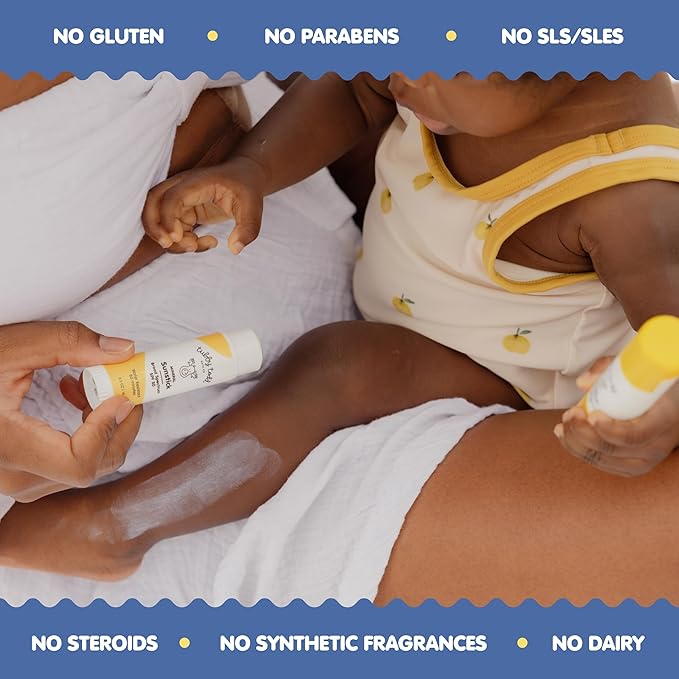 TUBBY TODD Mineral Sunstick - Broad Spectrum SPF 30 Sunscreen for Kids - Water-Resistant Stick Sunscreen for Body & Face - Safe for Sensitive Skin - 2 Pack, 0.5 oz-BrightBean Baby