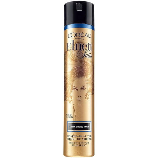 L'Oreal Paris Elnett Satin Extra Strong Hold Hairspray 11 Ounce (1 Count) (Packaging May Vary)-BrightBean Baby
