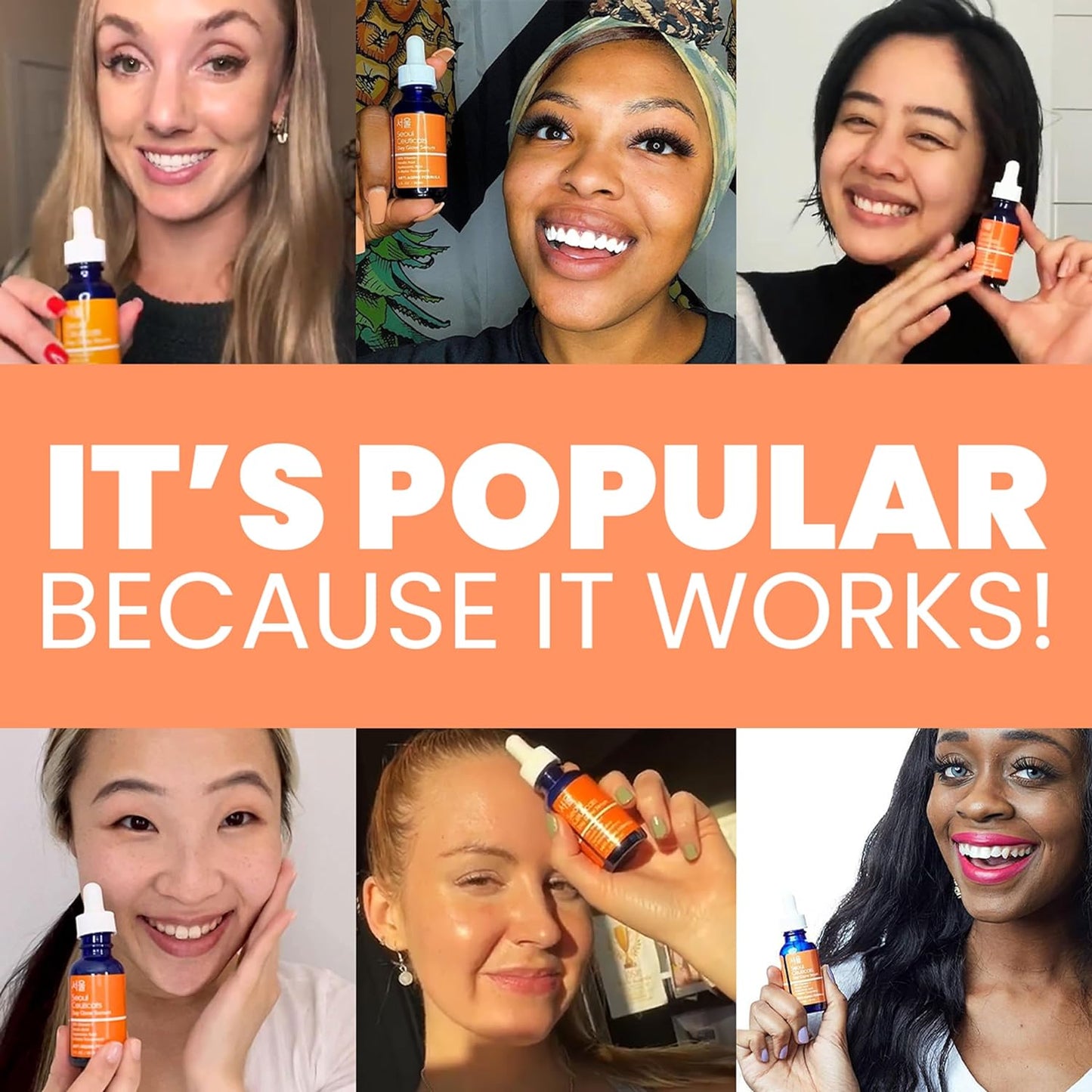 SeoulCeuticals Large 2oz Korean 20% Vitamin C Hyaluronic Acid Serum + CE Ferulic Acid - Potent Anti Aging, Anti Wrinkle K Beauty-BrightBean Baby