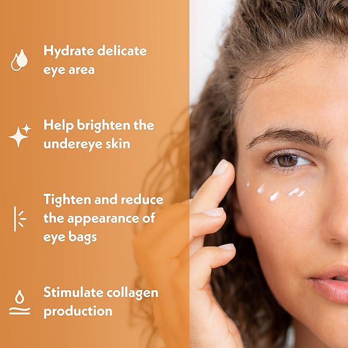 Eve Hansen Vitamin C Eye Gel - Under Eye Cream for Dark Circles and Puffiness - Anti-Aging Eye Repair Cream with Hyaluronic Acid - Under Eye Treatment for All Skin Types - Eye Brightening Cream - 1 oz-BrightBean Baby