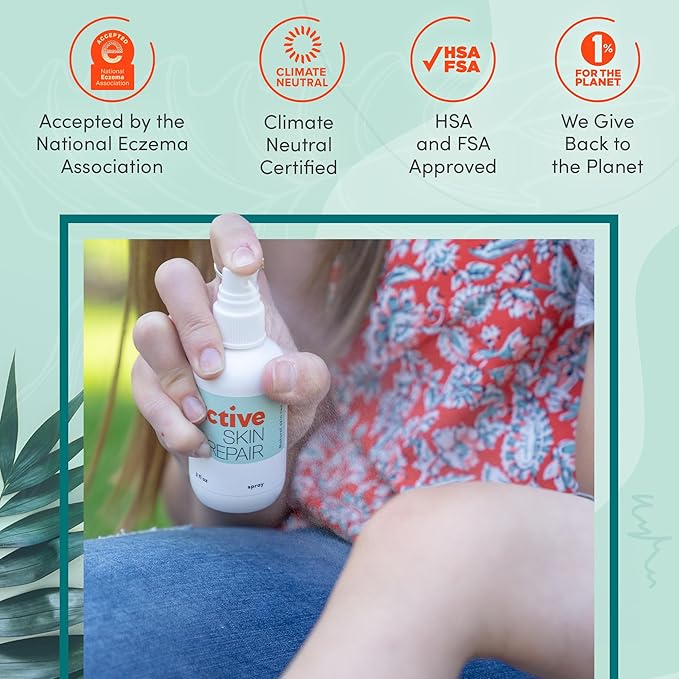 Active Skin Repair First Aid Healing Skin Spray - Natural & Non-Toxic with Hypochlorus Acid for Minor Cuts, Wounds, Scrapes, Rashes, Sunburns, & More, 3 oz-BrightBean Baby