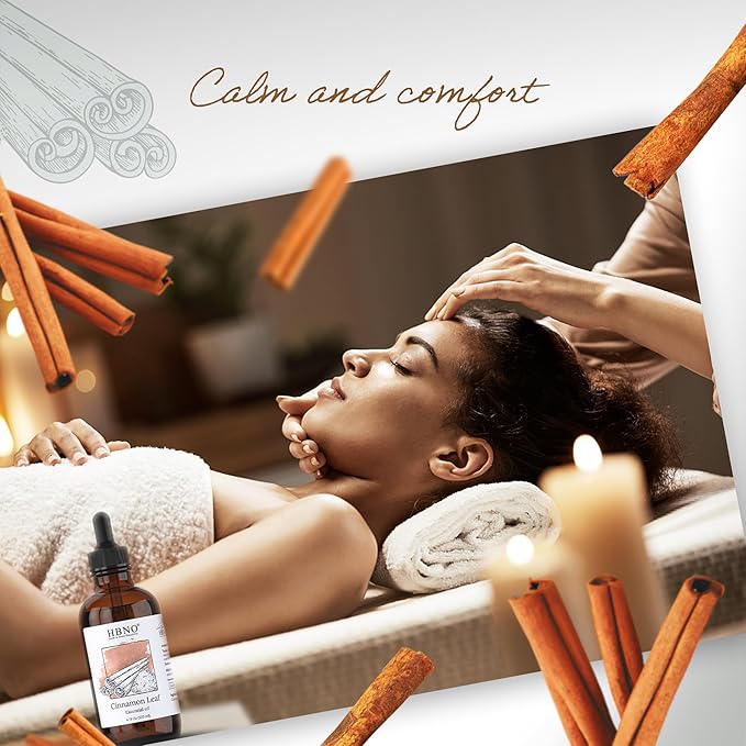 HBNO California Bottled Cinnamon Essential Oil (Leaf) 4 fl oz (120ml) - Natural Cinnamon Essential Oil for Diffuser - Perfect for Cleaning, Aromatherapy, DIY, Soap & Diffuser -BrightBean Baby