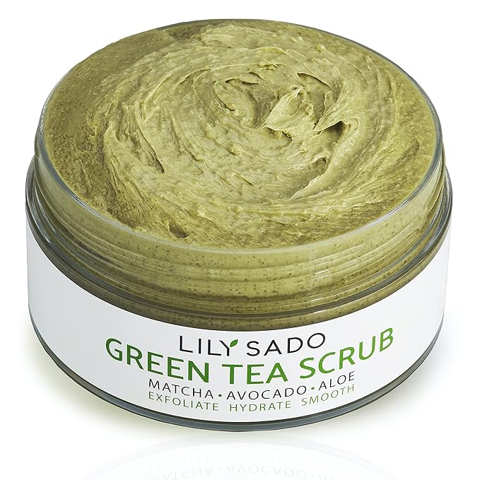 LILY SADO MATCHA MADE IN HEAVEN™ Sugar Facial Scrub - Best Daily Facial Exfoliating Cleanser for Women & Men - Vegan Face Wash Exfoliates Skin, Treats Acne, Reduces Pore Size - 4 oz-BrightBean Baby