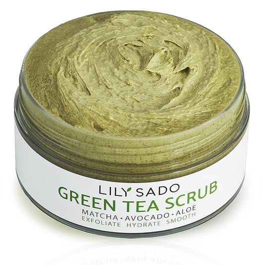 LILY SADO MATCHA MADE IN HEAVEN™ Sugar Facial Scrub - Best Daily Facial Exfoliating Cleanser for Women & Men - Vegan Face Wash Exfoliates Skin, Treats Acne, Reduces Pore Size - 4 oz-BrightBean Baby