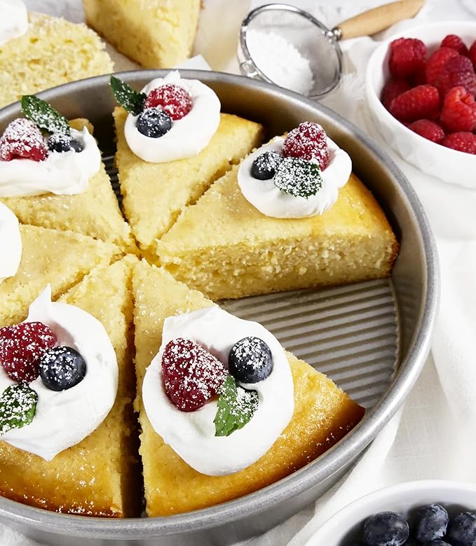 USA Pan Bakeware Round Cake Pan, 9 inch, Nonstick & Quick Release Coating, 9-Inch,Aluminized Steel