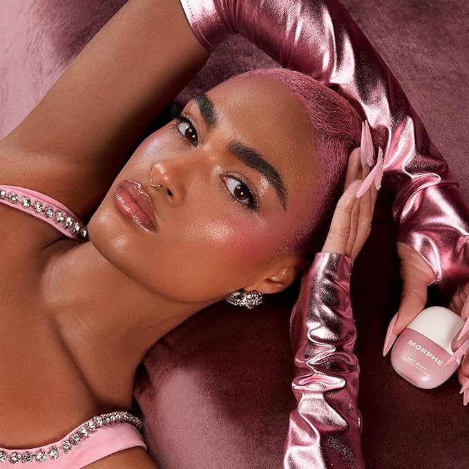 Morphe Hot Shot Blush Drops - Hydrating, Buildable Liquid Blush for Cheeks with Niacinamide and Antioxidants- Buildable, Waterweight Formula for a Natural Finish - Power Drip (0.5 Fl Oz)-BrightBean Baby