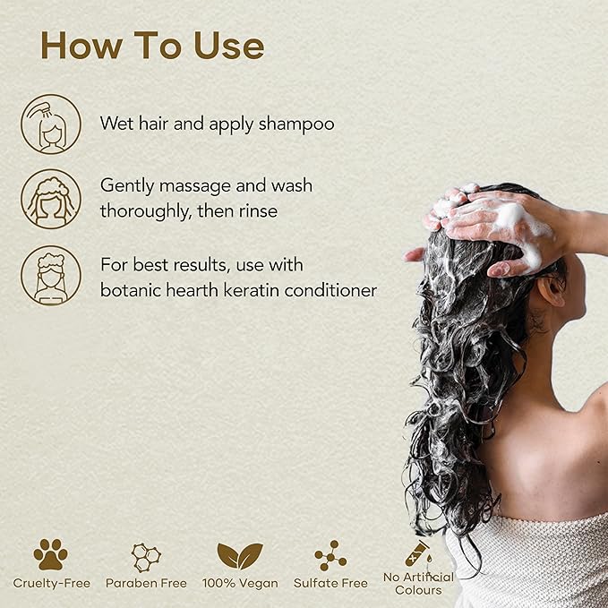 Botanic Hearth Keratin Shampoo | With Argan Oil, Collagen & Biotin | Best For Dry Damaged, Fizzy & Color Treated Hair | Hair Thickening & Sulfate Free | 16 Fl Oz (Pack Of 1)-BrightBean Baby