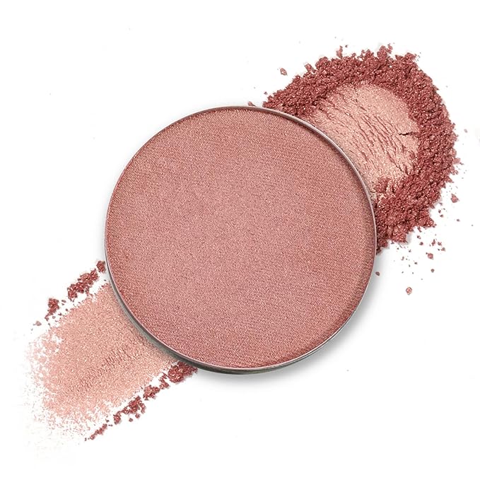 Besame Rose Gold Powder Blush & Eyeshadow 1959 Refill | Fits Signature Compacts Post-2019 | Sunkissed Pink-Gold | Vintage Inspired | 2-In-1 Cheek & Eyelid Highlighter | Sustainable Beauty Routine-BrightBean Baby