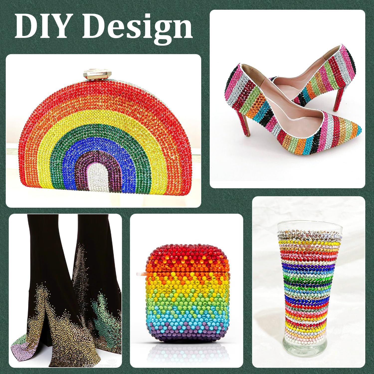 Resin Rhinestones for Crafting with B7000 Jewelry Glue, 1 Box Teal Blue Flatback Crystals with 3Pcs 10ml Glue for Bedazzling Crafts DIY Nail Art Makeup，Non Hotfix Gems for Clothing Shoes-BrightBean Baby