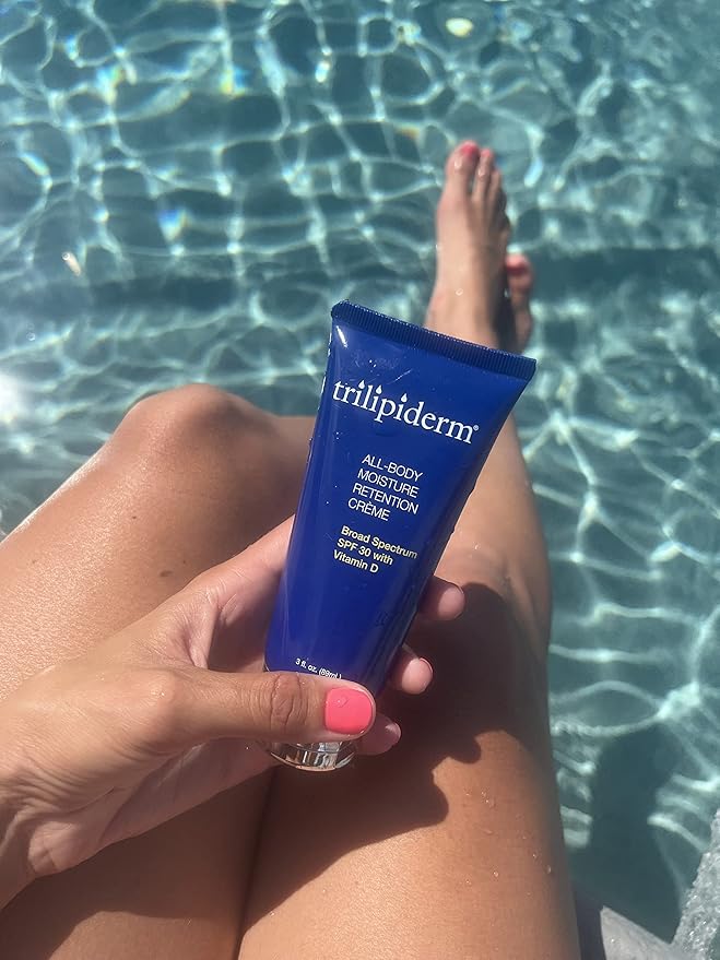 Trilipiderm All-Body Moisture Retention Crème with SPF 30, Vitamin D - 3oz Travel Size Sunscreen-BrightBean Baby
