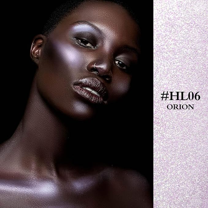 FOCALLURE Starfall Glowing Liquid Highlighter, Shimmering Body Oil, Non-Sticky Shimmer Liquid Luminizer, Non-Greasy, Face & Body Glitter Makeup for Costumes, Cosplay, Rave Festival, ORION-BrightBean Baby