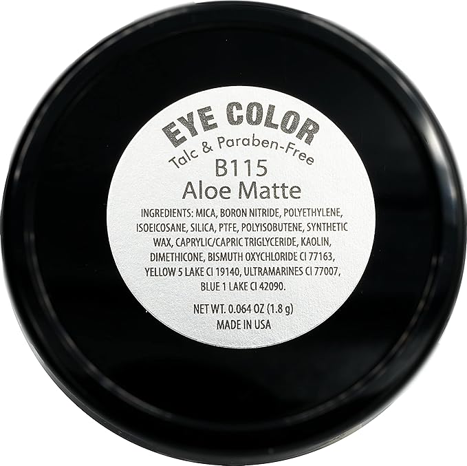 Aloe Matte Turquoise Teal Green Soft Pressed Powder Single Vegan Eyeshadow; Talc, Paraben & Cruelty Free-BrightBean Baby