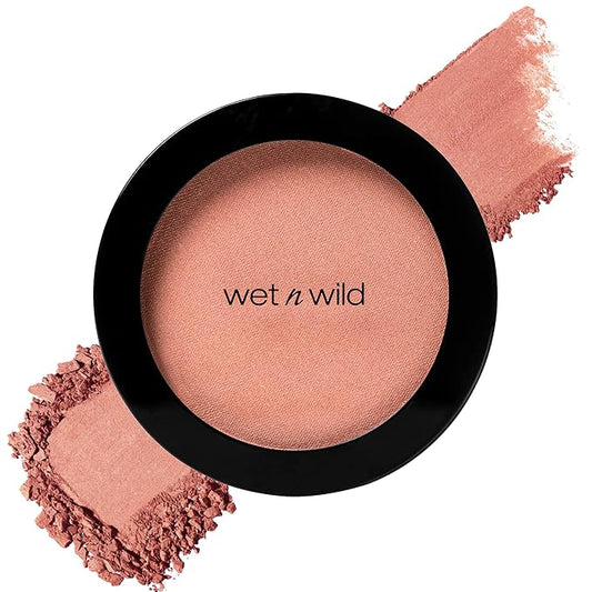 wet n wild Color Icon Blush, Effortless Glow & Seamless Blend infused with Luxuriously Smooth Jojoba Oil, Sheer Finish with a Matte Natural Glow, Cruelty-Free & Vegan - Pearlescent Pink(Packaged)-BrightBean Baby