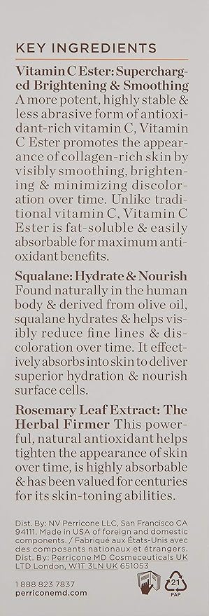 Perricone MD Vitamin C Ester Brightening Serum 1 Fl Oz (Pack of 1)-BrightBean Baby