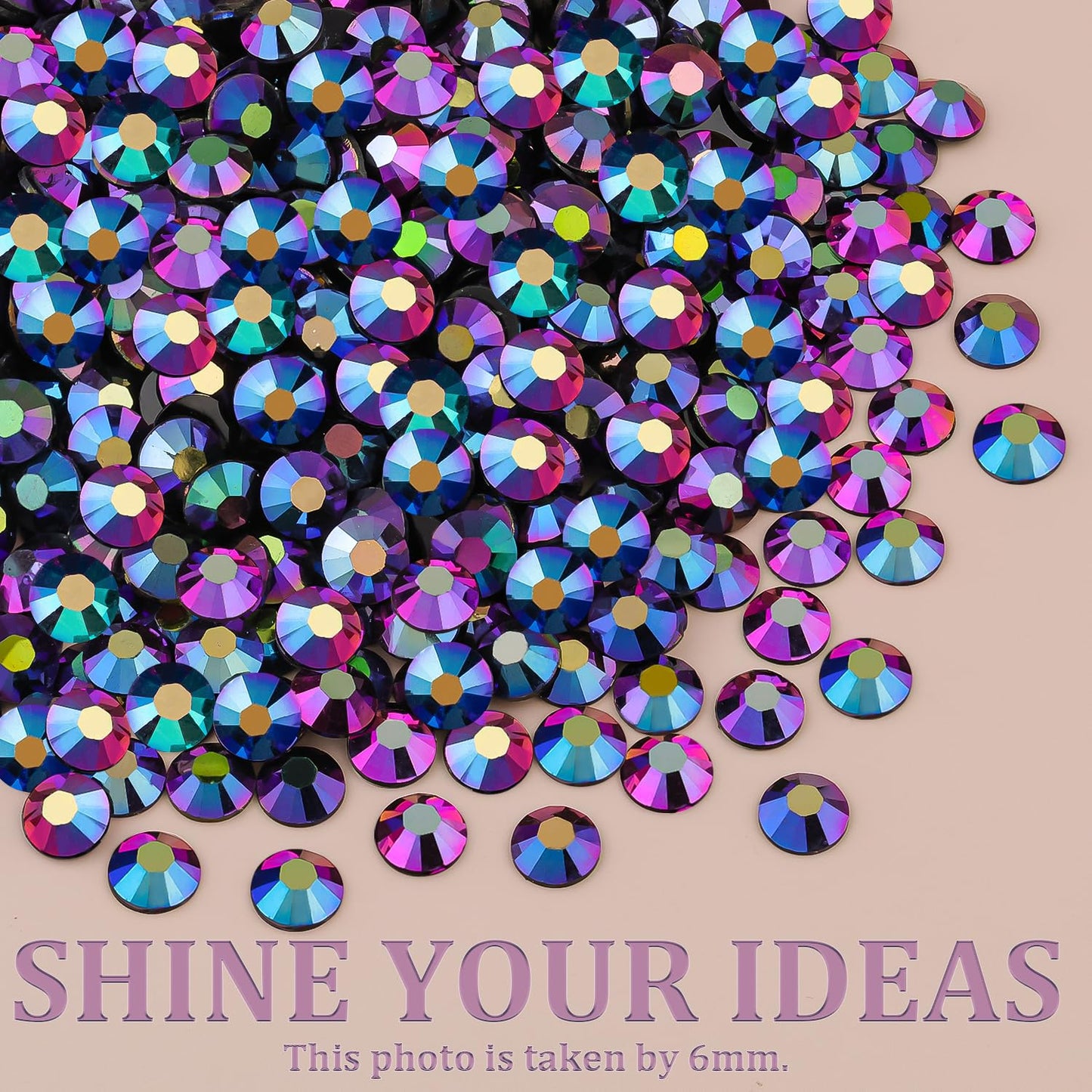 Resin Jelly Rhinestones for Crafting with B7000 Jewelry Glue, 2 Boxes Purplish Black AB Flatback Crystals with 3Pcs 10ml Glue, Bedazzling Non Hotfix Gems for DIY Tumblers Clothing Shoes Manicure-BrightBean Baby