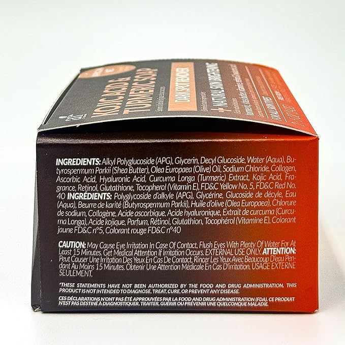 Kojic Acid Soap + African Net Sponge (2 pack X 142g Turmeric bars) Dark spot remover & Scars - Original Japanese Complex Vitamin C, Hyaluronic Acid, retinol, shea butter (Citrus)-BrightBean Baby