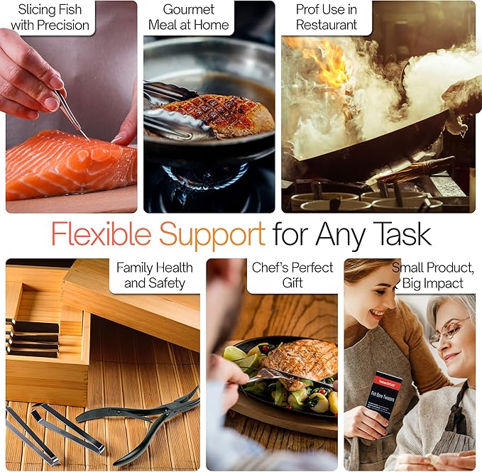 Fish bone tweezers deboner tool for salmon – fish tweezers bones remover pliers deboning tweezer tool, fish bone pliers pin bones deboner, stainless steel fish cleaning tools