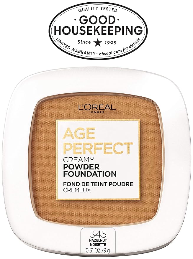 L'Oreal Paris Age Perfect Creamy Powder Foundation Compact, 335 Perfect Beige, 0.31 Ounce-BrightBean Baby