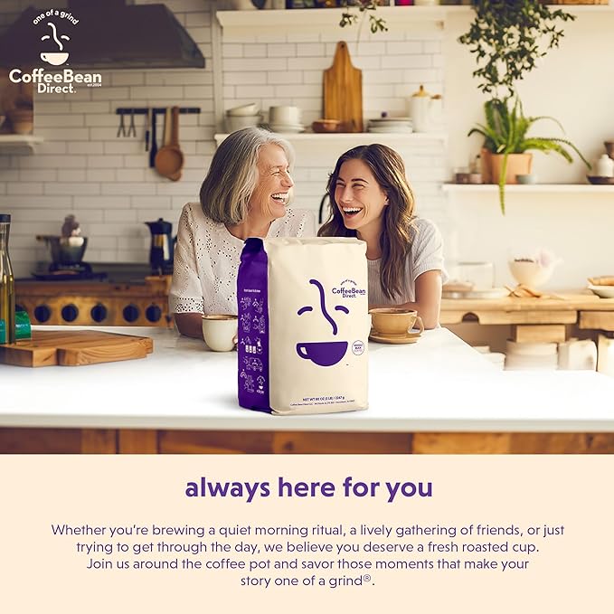 Coffee Bean Direct Eyes Wide Open, Whole Bean Coffee, Light Roast, 2.5 Pound Bag (Pack of 1)
